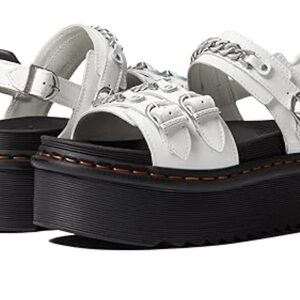 Dr. Martens Voss II Quad Chain White Patent Lamper UK 6 (US Women's 8) M sandals